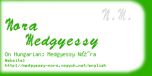 nora medgyessy business card